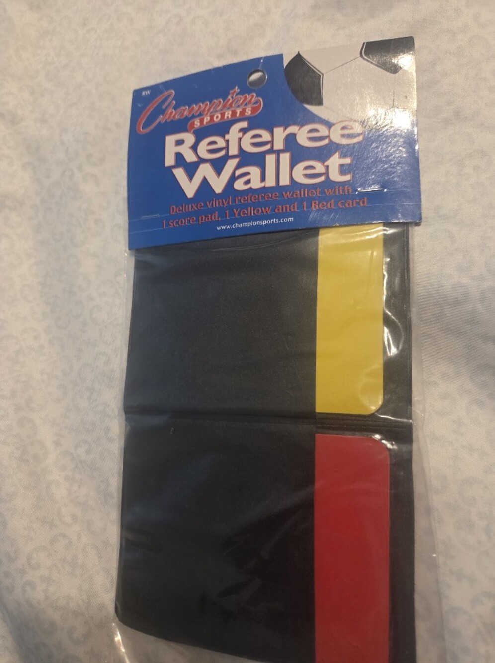 Champion Referee Wallet in Black with Yellow and Red Pockets